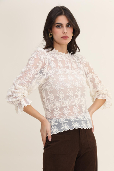 Wholesaler Choklate - Dressy round-neck knit t-shirt