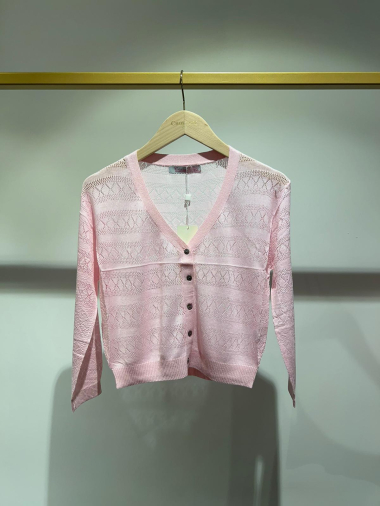 Wholesaler Choklate - Crochet knit bolero vest