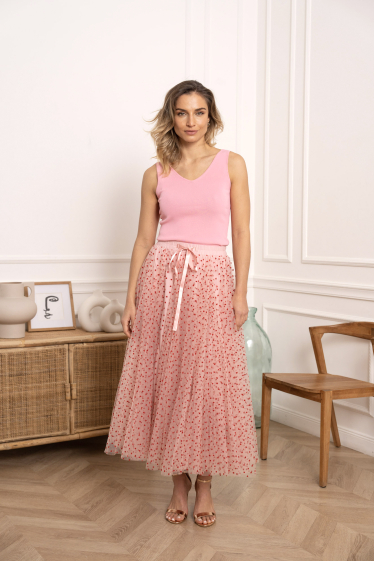 Wholesaler Choklate - Aria heart-print tulle skirt
