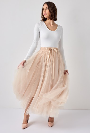 Wholesaler Choklate - Long tulle skirt - Fall-Winter Colors