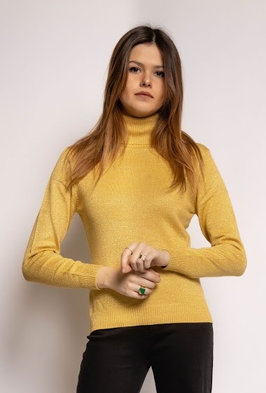 Wholesaler Choklate - Lurex knit turtleneck sweater