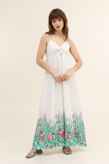 Wholesaler Choklate - Long cotton dress with straps
