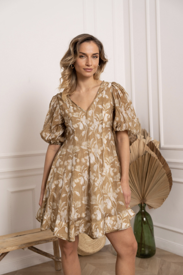 Großhändler Choklate - Stella-Kleid aus bedruckter Lyocell-Seide