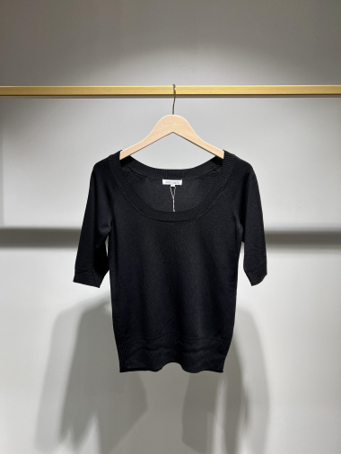 Wholesaler Choklate - Short-sleeved round-neck knitted t-shirt