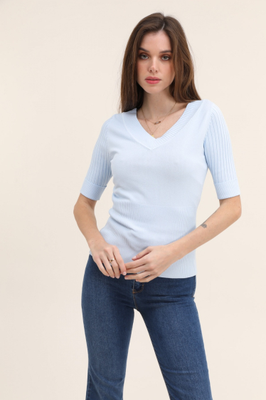 Wholesaler Choklate - Short-sleeved knitted T-shirt