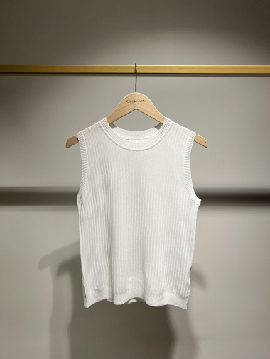 Wholesaler Choklate - Ribbed knit tank top with wide straps