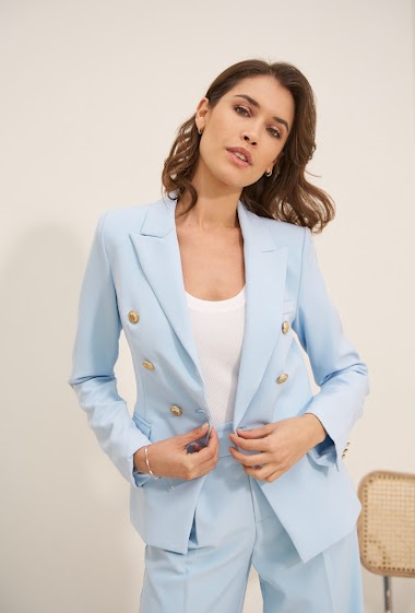 Blazer jacket with gold buttons