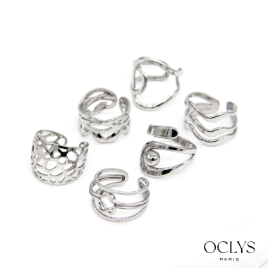 Mayorista OCLYS - Conjunto de anillos Emelia