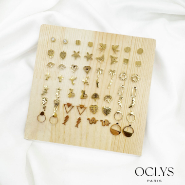 Wholesaler OCLYS - Set of 28 Calibri earrings