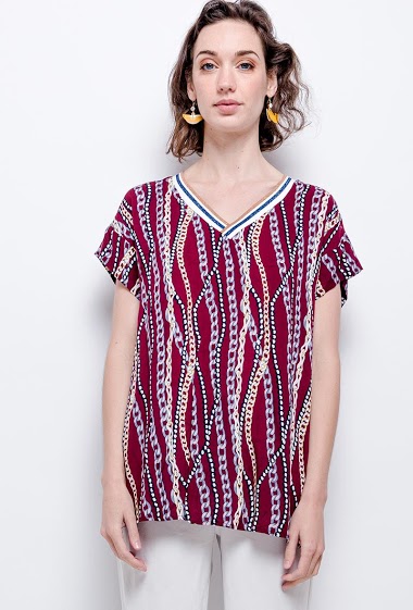 Wholesaler Christy - Blouse with printed chains