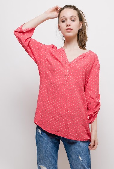 Großhändler Christy - Blouse with printed anchors