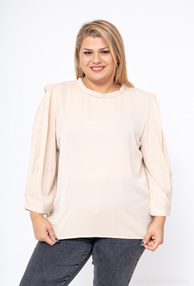 Wholesaler Christy - Blouse with pearl