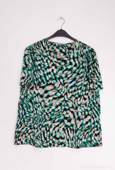 Wholesaler Christy - V-neck short-sleeved blouse