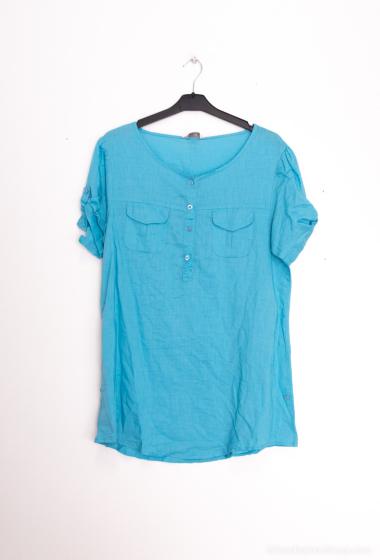 Wholesaler Christy - Plain blouse with pocket
