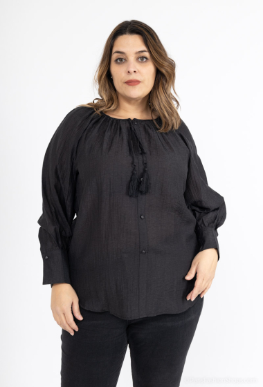 Wholesaler Christy - plain shirt-style blouse