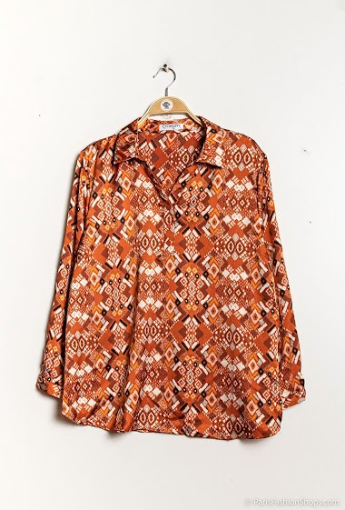 Wholesaler Christy - Shirt with leopard print satin
