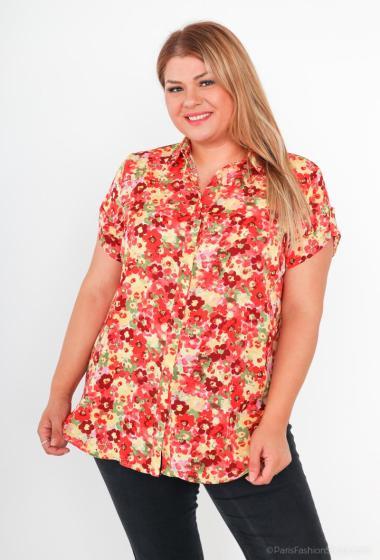 Wholesaler Christy - Printed short-sleeved blouse