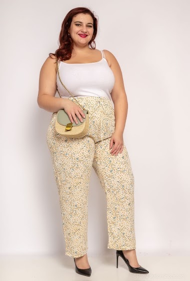 Großhändler Christy - Flowy pants with flower pattern