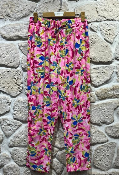 Wholesaler Christy - Flowy pants with flower pattern