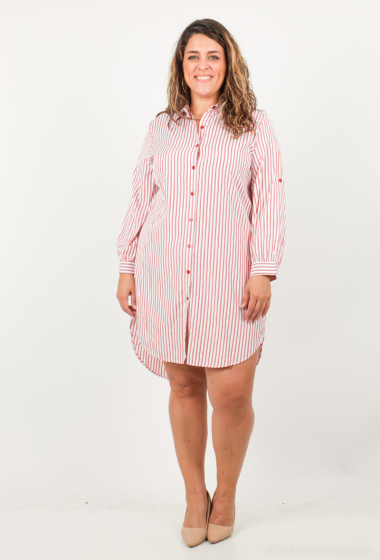Wholesaler Christy - Striped shirt dress