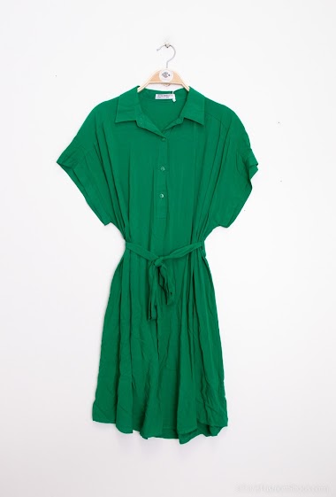 Wholesaler Christy - Short sleeves plain dress