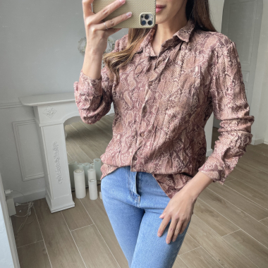 Wholesaler Ciao Milano - Suede shirt with python print
