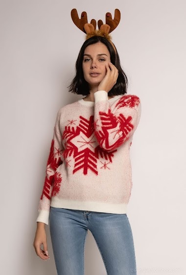 Wholesaler Ciao Milano - Fluffy sweater with snowflakes