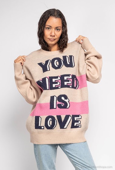 Wholesaler Ciao Milano - Knit sweater with writings
