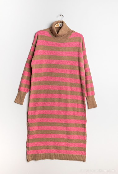 Großhändler Ciao Milano - Long striped knit dress