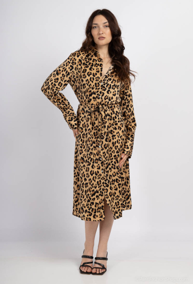 Wholesaler Ciao Milano - Leopard shirt dresses