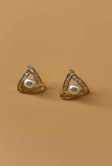 Großhändler CICI&H - Pearl zircon earrings