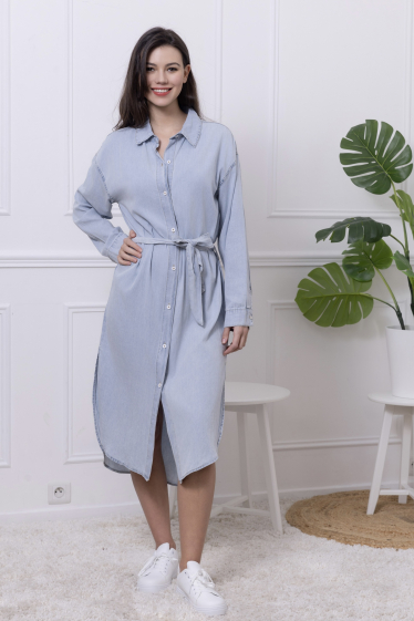 Wholesaler Ciminy - DENIM SHIRT DRESS