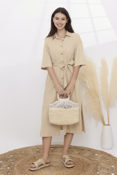 Wholesaler Ciminy - COTTON/LINEN DRESS