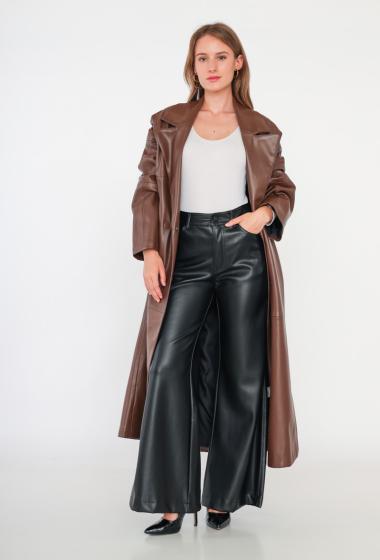 Grossiste Ciminy - TRENCH SIMILICUIR OVERSIZED