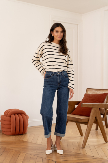 Wholesaler ORAIJE PARIS - Florine straight jeans with cuffs