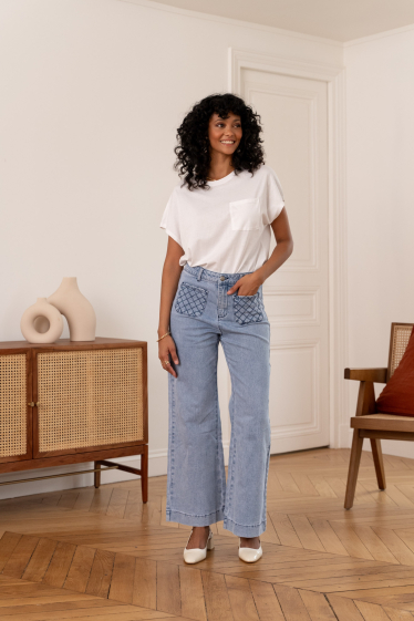 Großhändler ORAIJE PARIS - Louise Petite Wide Flare-Jeans