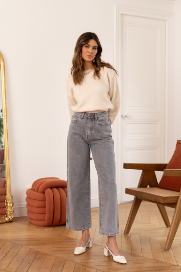 Grossiste ORAIJE PARIS - Jeans wide Colombe
