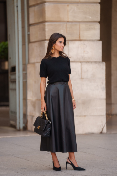 Wholesaler ORAIJE PARIS - Long faux leather skirt
