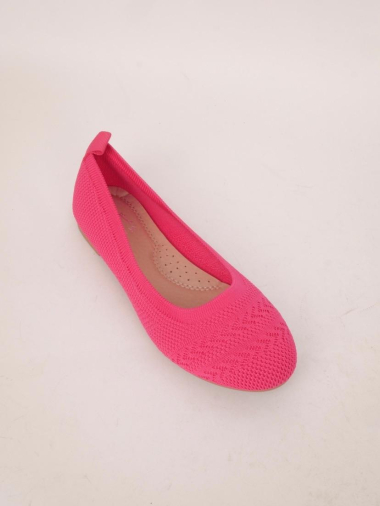 Wholesaler Cink Me - Ballerina flats with rounded toe in patterned mesh effect texture