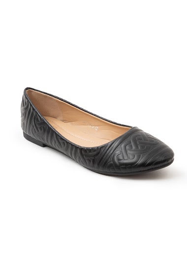 Patterned faux leather ballerinas