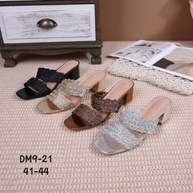 Wholesaler Cink Me - Mules with double wide strap in patterned crochet and small heel