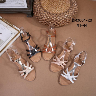 Wholesaler Cink Me - Sandals with faux teardrop knotted straps and ankle buckle
