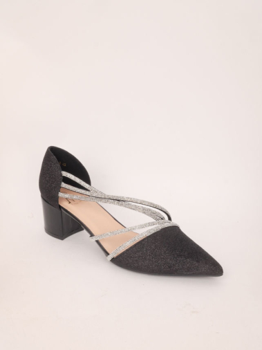 Wholesaler Cink Me - Pointed toe heeled sandals with enveloping rhinestone straps