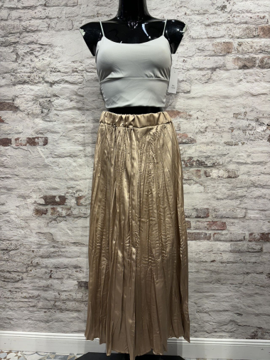 Wholesaler FOLIE LOOK - Pleated satin skirt