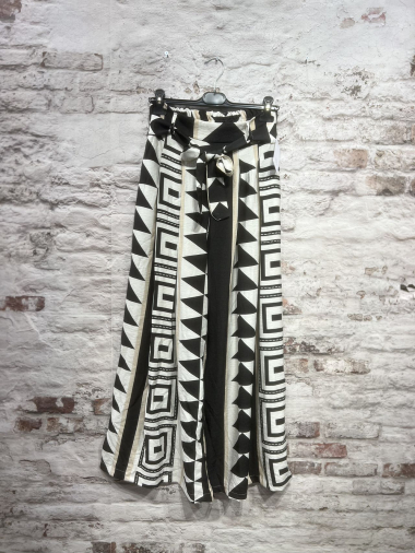 Grossiste FOLIE LOOK - Pantalon chic avec motifs imprimé complexe
