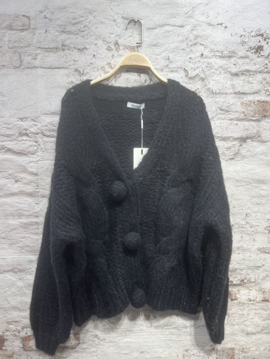Wholesaler FOLIE LOOK - Knitted sweater with pompom