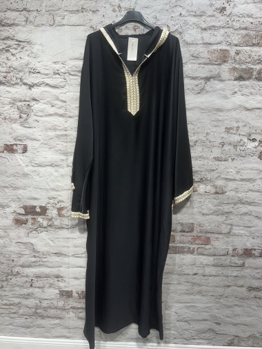 Großhändler FOLIE LOOK - Abaya-Kleid mit Kapuze und Mustern