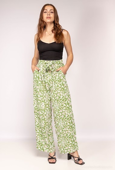 Wholesaler CM MODE - Flower printed wide leg pants