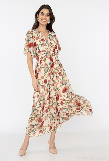 Großhändler CM MODE - Flower print dress
