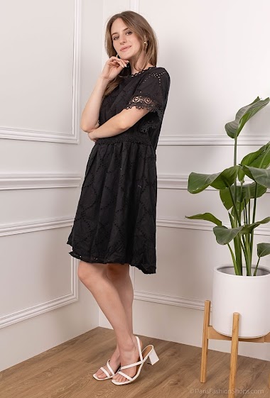 Wholesaler CM MODE - Perforated embroidered dress